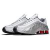 Nike Кроссовки Shox R4 Металлический Серебристый Комета Красный 2018 BV1111-100