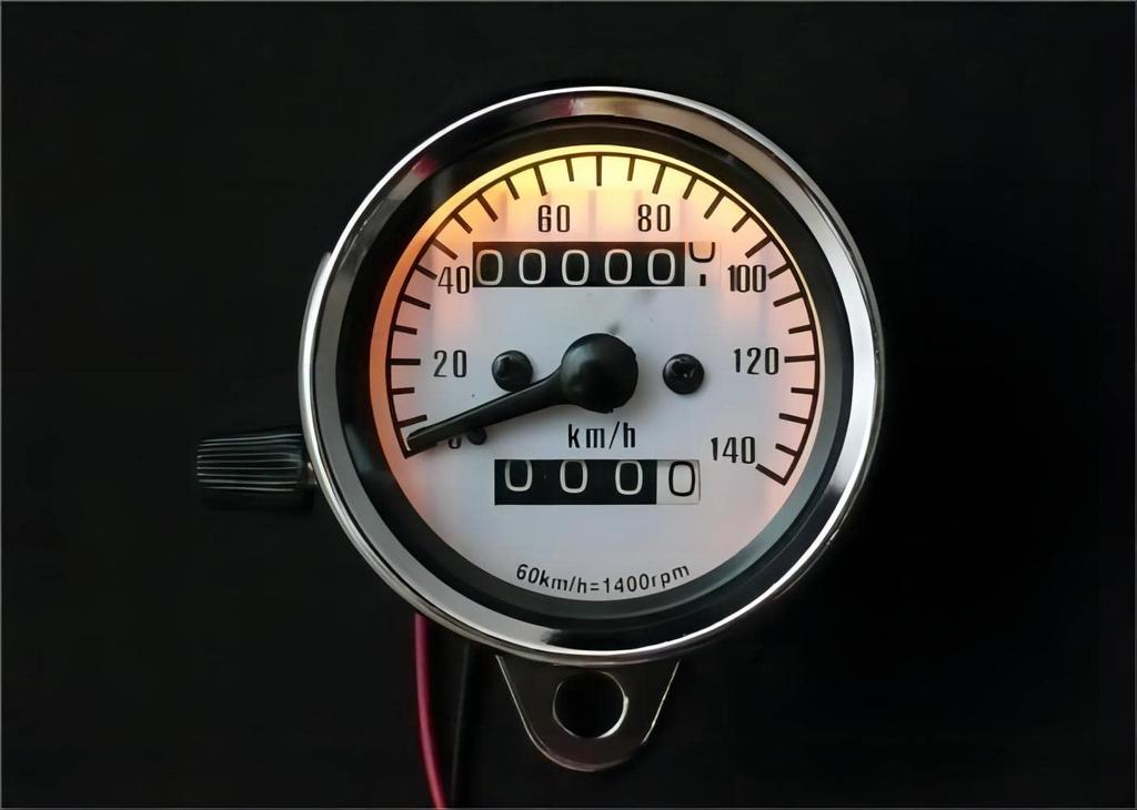 Спидометр, Мотоцикл, Общего назначения, Механический, Отображение максимальной скорости, 140 км/ч, Мини-спидометр, 12 В,