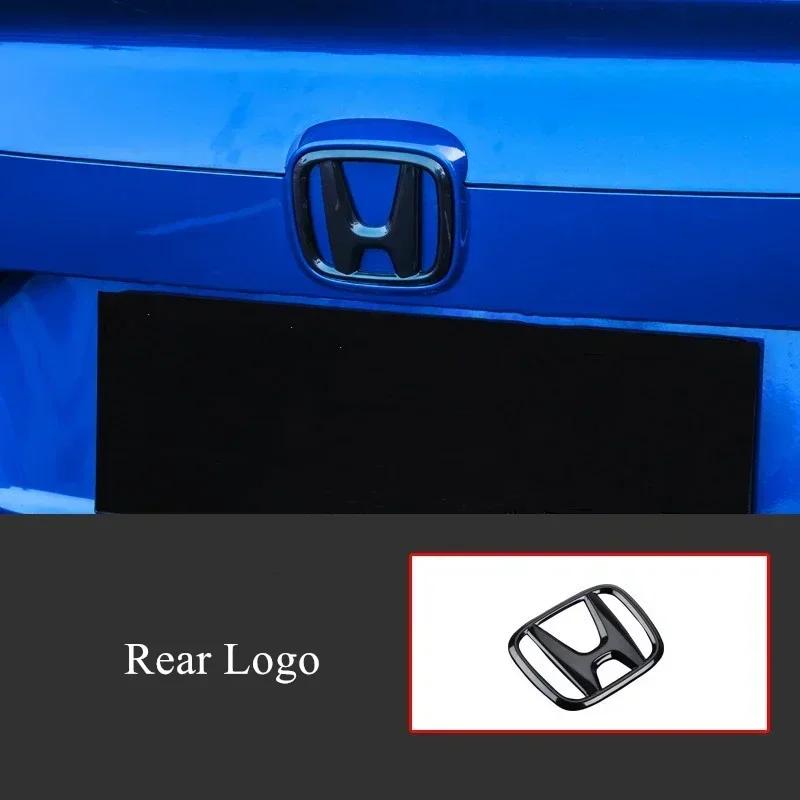 ABS Carbon Fiber for Honda Civic 10th 2016-2020 Inspire Car Front Grille Rear Trunk Steering Wheel Emblem Stickers Accessories