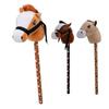 Stick Horse Plush with Neighing Galloping Sounds Pony Horseback Riding Game Stuffed Stick Horse Anim