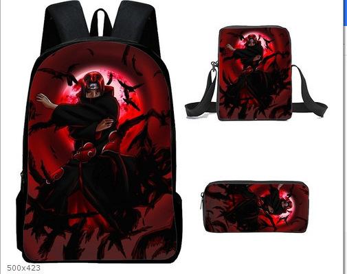 Naruto Naruto Surrounding Primary School Bag Cartoon Animation Backpack Satchel Pencil Case