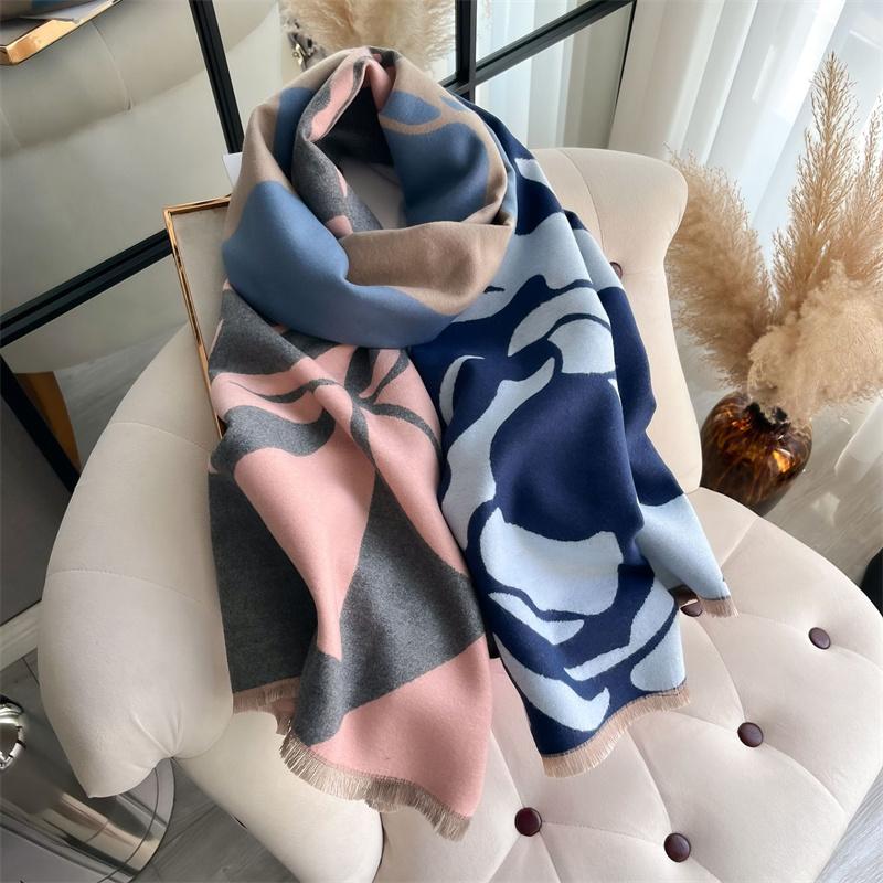 NEW Brand Warm Cashmere Poncho Shawl Scarf Luxury Print Thick Pashmina Winter Blanket Wraps Bufanda Casual Hijab Stoles Echarpe
