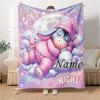 Custom Name Eeyore Dreams Pink Party Blanket For Couch Bed Plush Cozy Fuzzy Blanket Super Soft Warm Blankets For Fall And Winter 091650