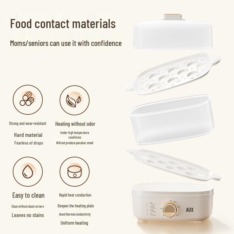 AUX Automatic Electric Egg Cooker CN plug (adapter included)