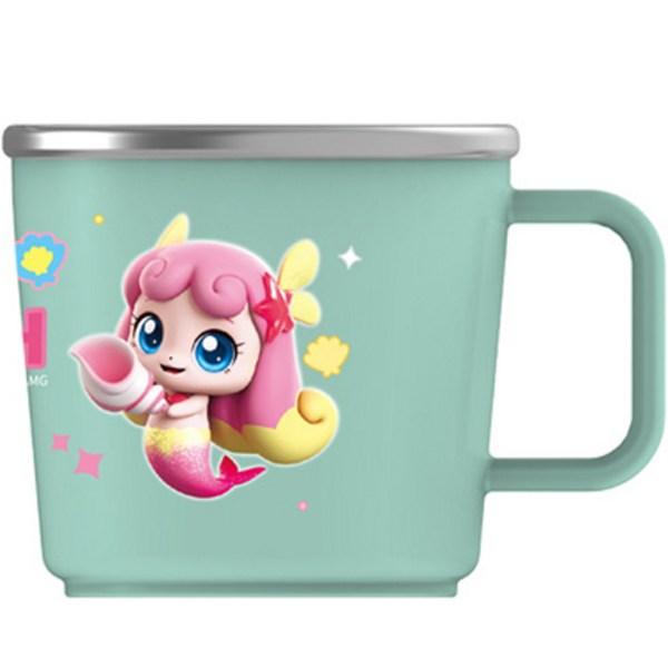 Leburns Puzzling Catch! Tiniping Fondant Ping Non-slip Stainless Steel Cup, Mixed Colors, 1 Piece, Popular Korean Parenting Items