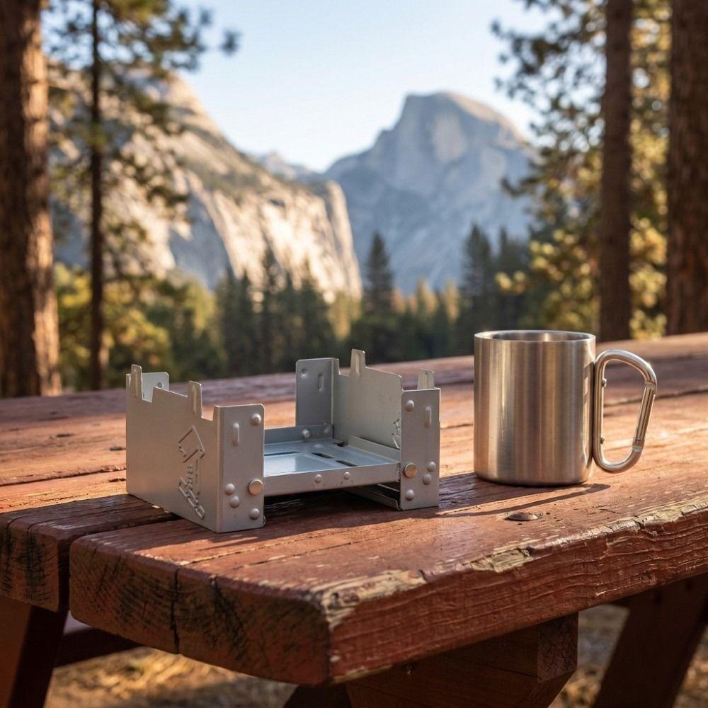 Ultralight Outdoor Tablet Pocket Stove Compact Mini Folding Stove  Camping Stove