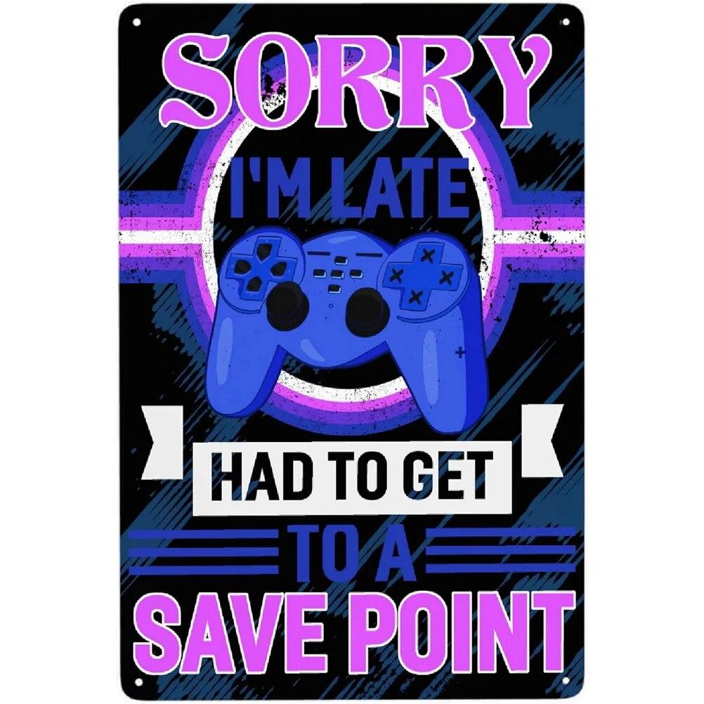 Ретро контроллер, коллекционеры, видеоигры, металлические жестяные знаки, винтажные постеры для игровой комнаты, бара, человека, пещеры, кафе, домашний декор стен, подарок