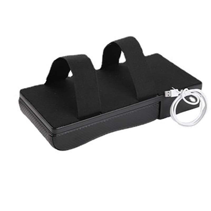 Universal Car Armrest Pad Cup Holder Black Leather Car Armrest Heightening Pad With USB Charging Cable Car Interior Accessories