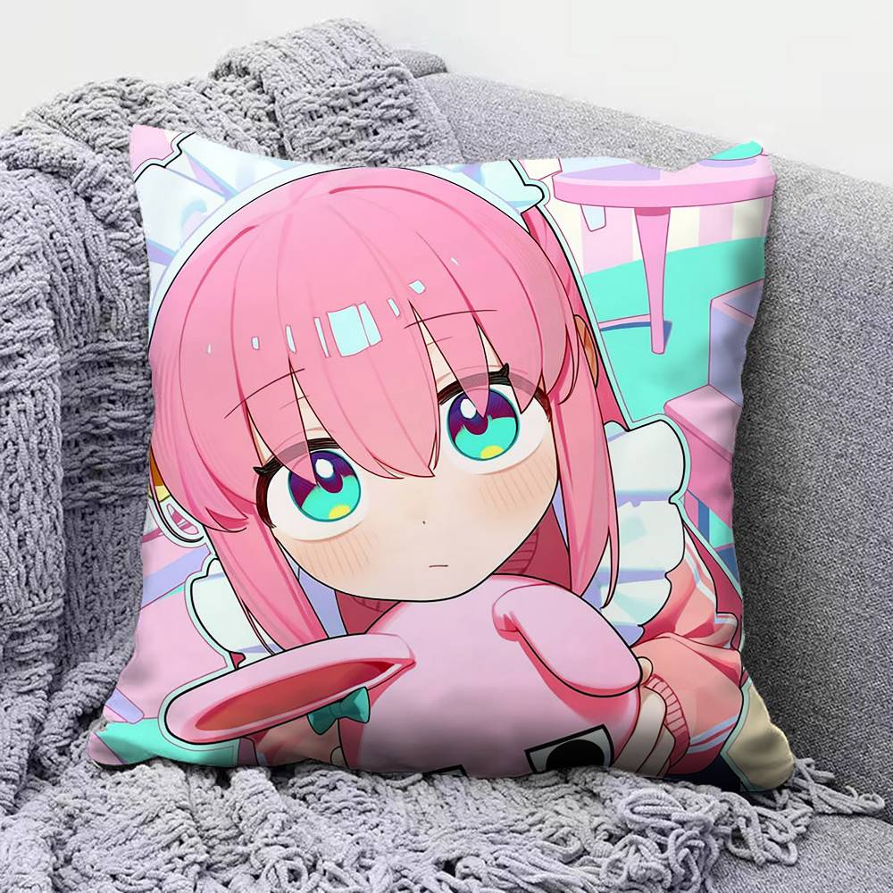 Bocchi Hitori Gotoh Bocchi the Rock Pillow Covers Home Sofa Cushion Covers and Aecorative Custom