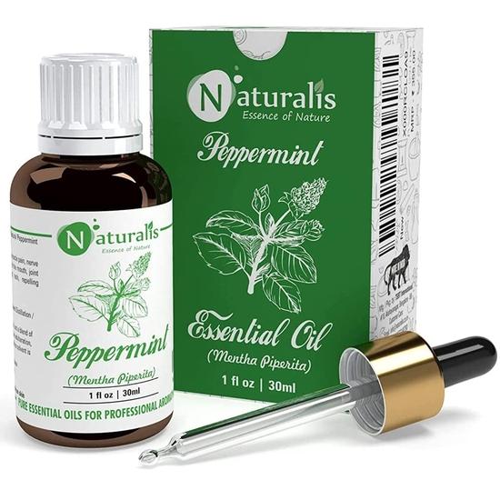 Naturalis Peppermint Essential Oil - Pure Therapeutic Grade Peppermint Oil For Hair, Skin Care, Steaming, Diffuser - 30Ml