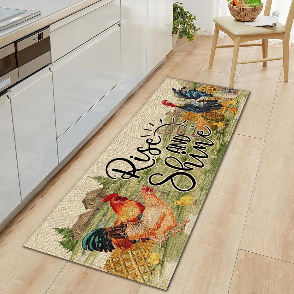 Коврик для пола на кухне, коврик для входа в ванную комнату, декор гостиной, длинный ковер для спальни, коридора, балконной двери, нескользящий коврик для ног