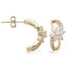 [N5330] - Gold Plated Half Hoop Earrings 'Sissi' - 17 Mm 9 Mm