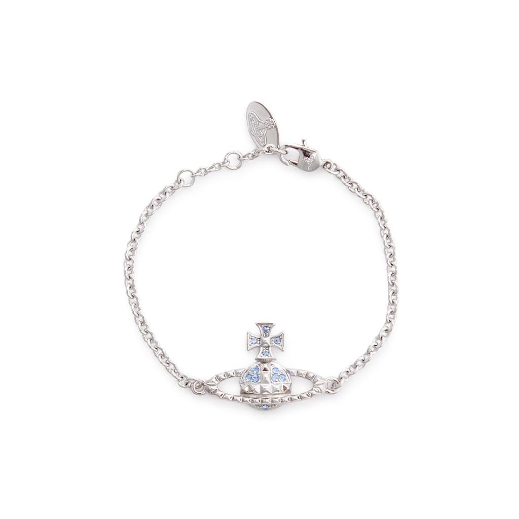 Vivienne Westwood Seasonal Limited Diamond Blue/Silver Chain Bracelets Women's 6102003202W388
