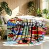 Custom Name Personalized Crayon Shin Print Blanket, Home Decor, Bedroom, Sofa, Camping, Couch, Gifts for Birthday Christmas