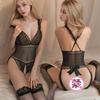 Sexy Underwear, Beautiful and Charming, Sexy Uniform Temptation Suit, One-piece Lace Transparent Pajamas, Free Open Style