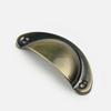 2PCS Retro Metal Kitchen Drawer Cabinet Door Handle And Furniture Knobs Handware Cupboard Antique Brass Shell Pull Handles