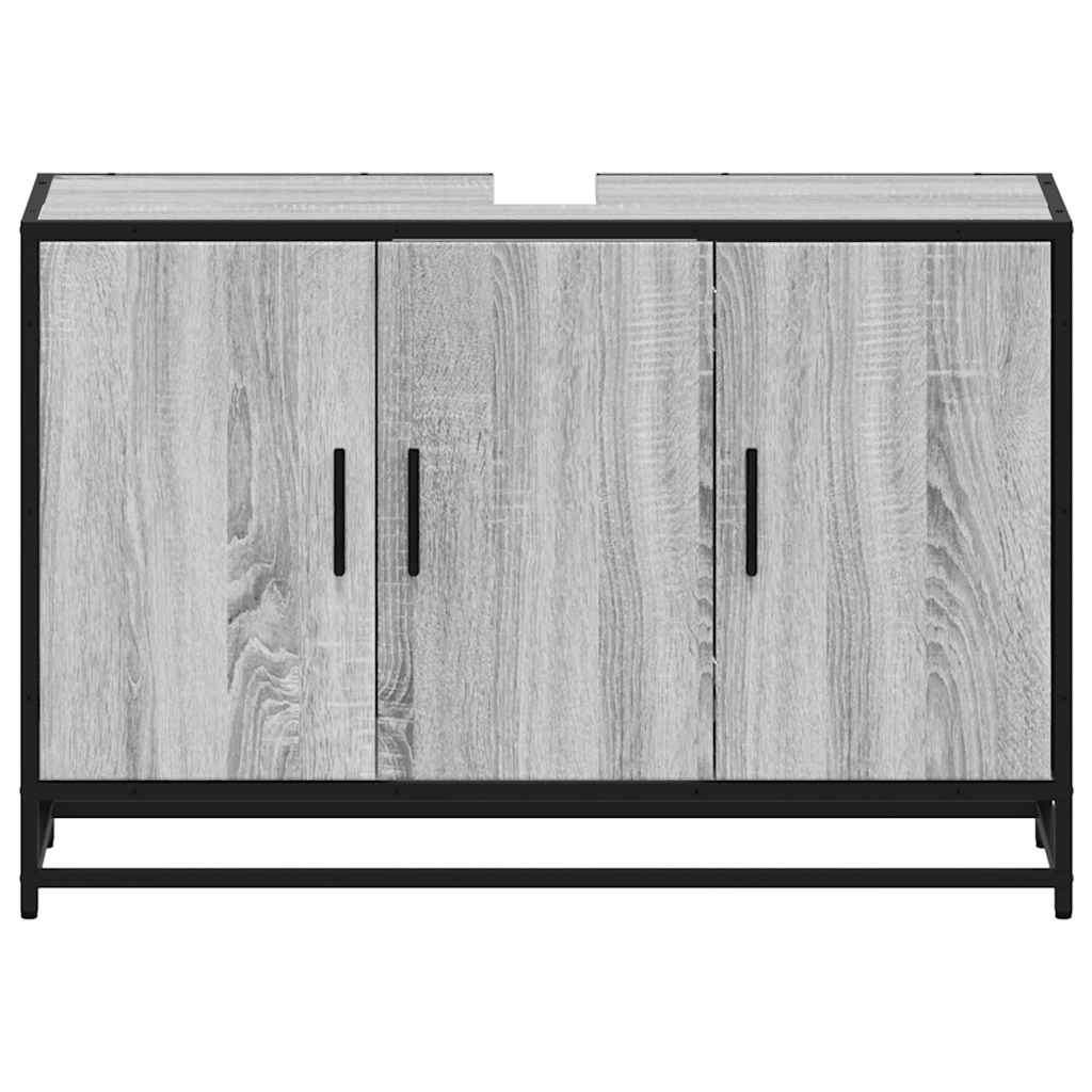 Bathroom Vanity Unit Grey Sonoma 90 x 33 x 60 cm Particleboard