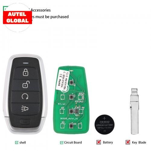 1PCS Autel IKEYAT004BL AT004BL Independent Universal Smart Remote Key 4 Buttons For Autel Smart Key For KM100 IM508 IM608 KM100E