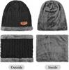 Weknowu Winter set hat + scarf black one size unisex
