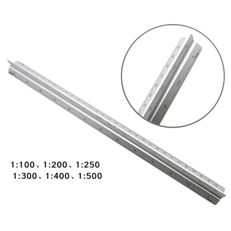 Метрическая треугольная линейка для рисования. 30 см