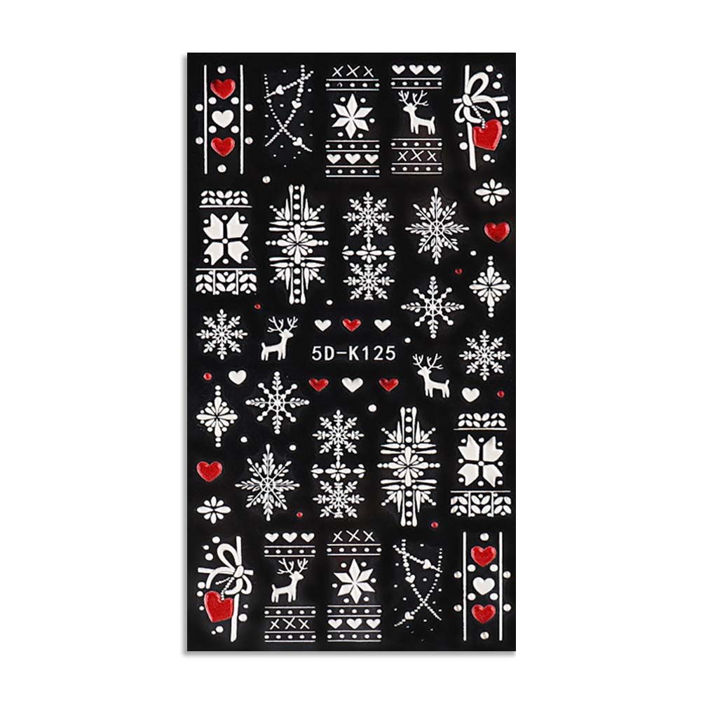 New Year Nail Art Decorations Christmas Nail Stickers Snowflake Nail Stickers Christmas Nail Decals