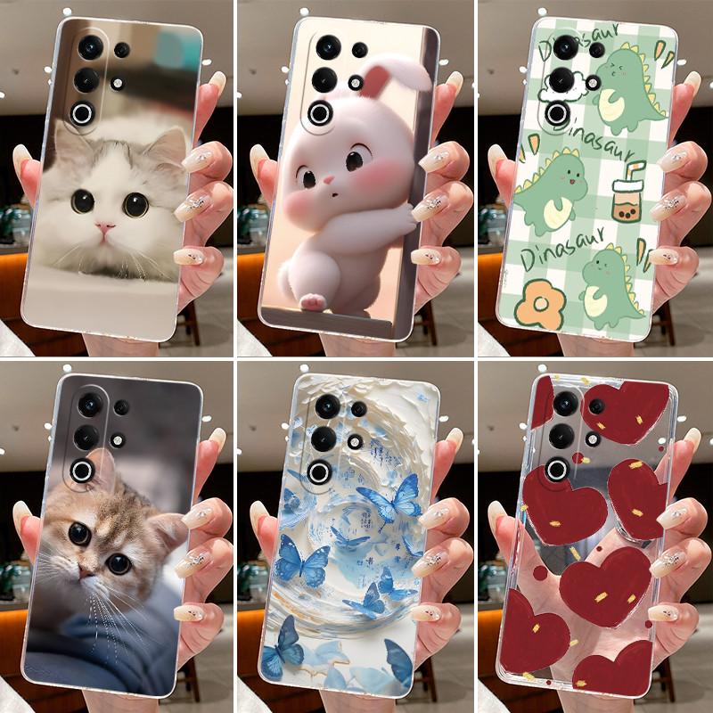 For Itel S25 Ultra (S686LN) Case ITEL S25 (S685LN) Cases Clear Silicone Coque Soft TPU Back Cover Cute Rabbit Cat Phone Case