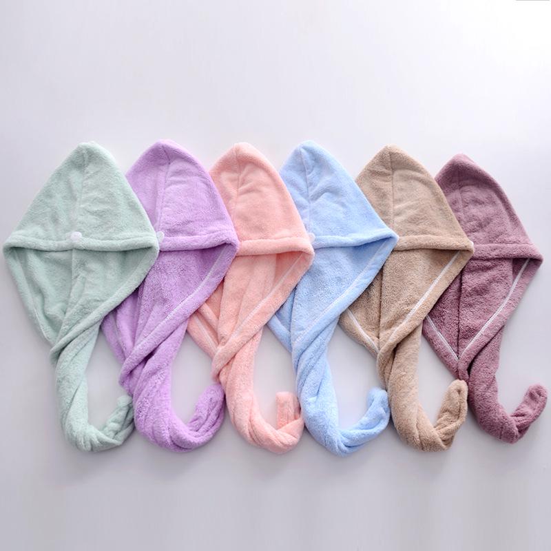 Мягкое впитывающее полотенце для волос из кораллового флиса и симпатичная повязка на голову для душа