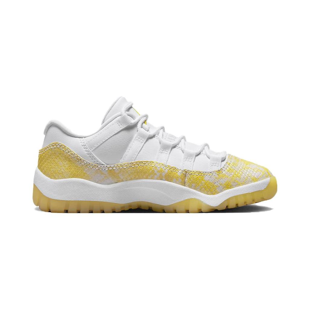 Детские кроссовки Air Jordan 11 Retro Low PS Yellow Snakeskin White Tour-Yellow Sail 580522-107