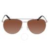 Salvatore Ferragamo Ferragamo Brown Pilot Sunglasses Sf157s 045 60