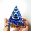 Crystal Stone Pyramid Figurine Drop Glue Evil Eye Pyramid Evil Eye Ornament  Home Office