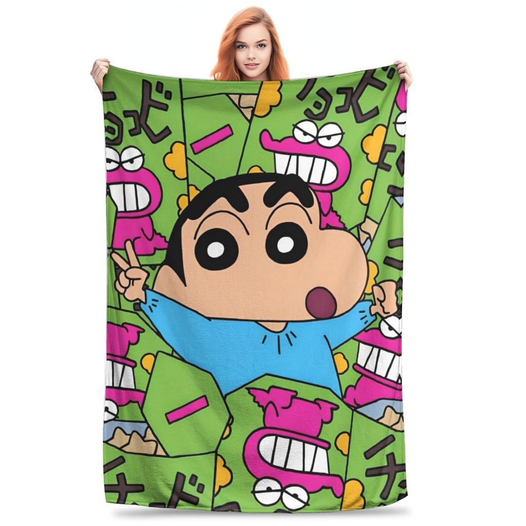Crayon Shin-chans Cartoon Anime Blanket Multi-size Super Soft and Warm Throw Blankets for Couch Sofa and Bed