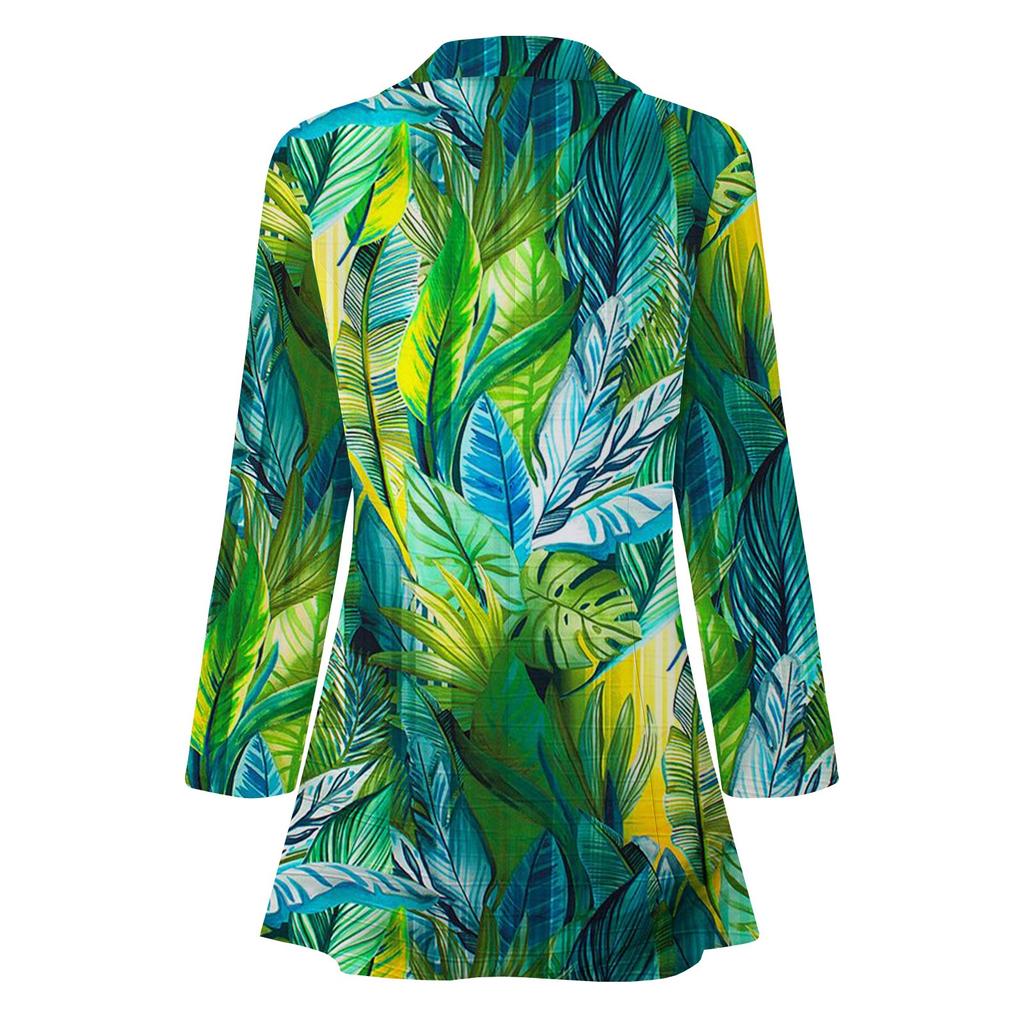 Женский модный повседневный костюм с принтом, свободный удобный кардиган с длинным рукавом, пальто