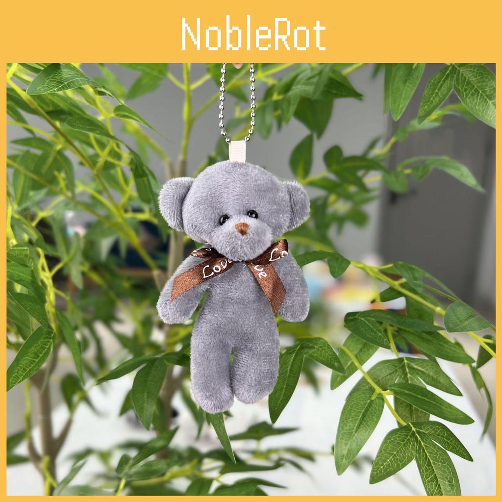 Delightful Short Soft Fur Bear Plush Keyring Perfect For Couples And Adorable Gifts