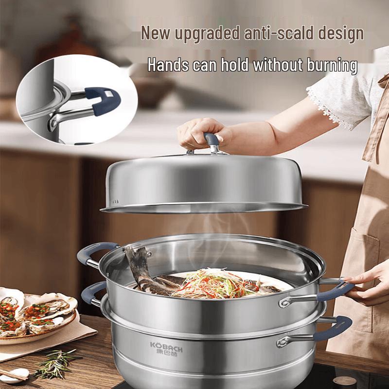 Kangbach 304 Stainless Steel 3-Layer Steamer