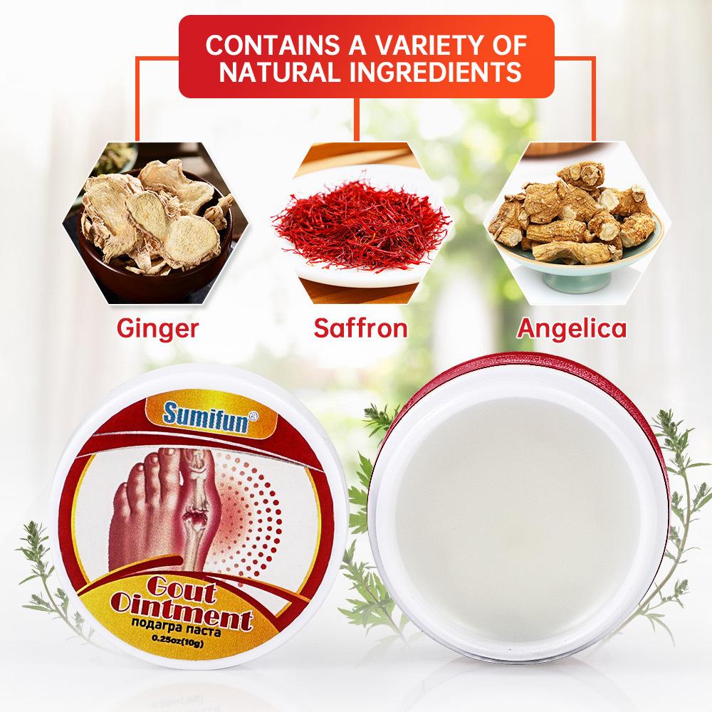 Sumifun 10 г мазь от подагры, крем для облегчения боли в коленных суставах и пальцах ног