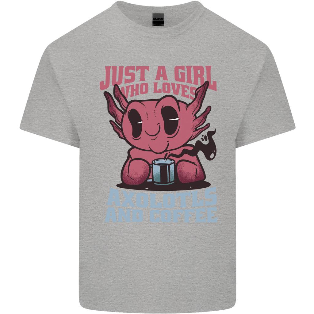 Girl Who Loves Axolotls Coffee Unisexs Light Cotton TShirt