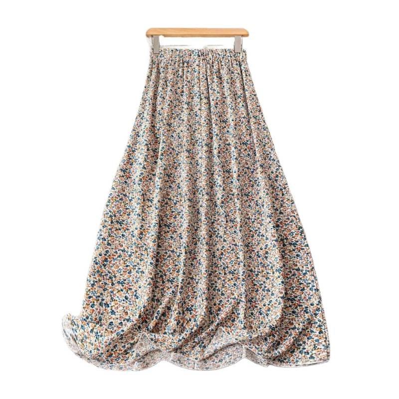 Stretchy Printed Mini Skirt Floral Mid-Length Women Casual Daily Wear