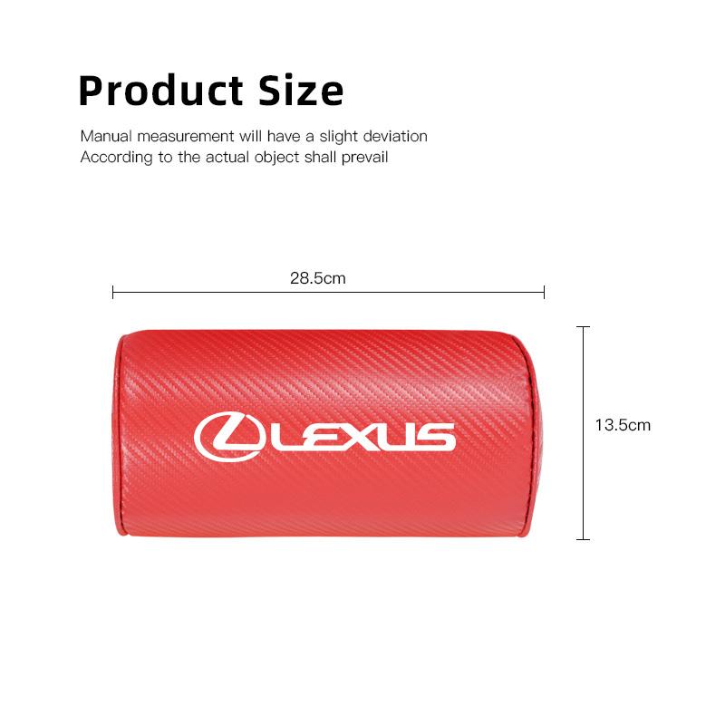 1PC Car Seat Headrest Carbon Leather Neck Pillow For Lexus F-SPORT ES RX NX LS UX LM LX GX LC RZ IS CT GS RC HS SC TX LBX IS300