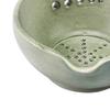 Herb Stripping Bowl Ceramic Herb Leaf Remover Garlic Grinding Bowl Multi-Use Kitchen Herb Stripper Tool for Mincing Garlic Ginger Grating