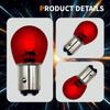 1157 Red Bulbs 10 Pack,S25 Red Tail Light Bulb 12V 21W/5W Miniature Tail Light Turn Signal Brake Light Bulb,P21W 2357 7528 2057 1016 Automotive Light