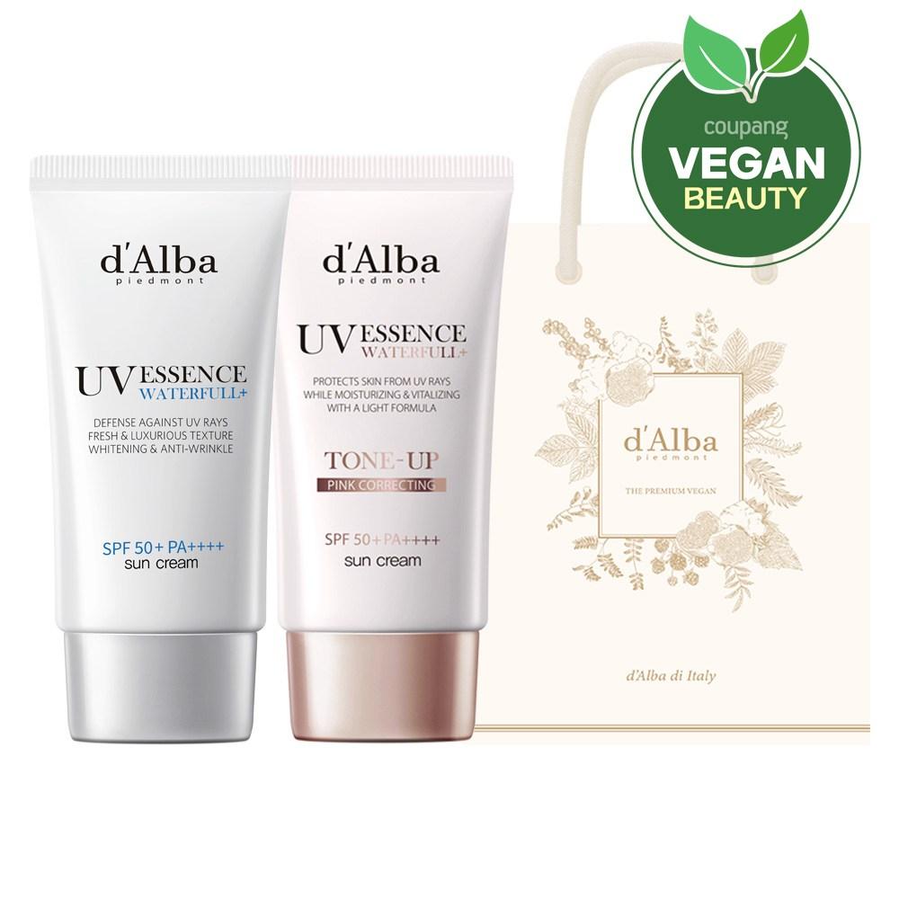 d'Alba Waterful Essence Sun Cream SPF50+ PA++++ 50ml + Waterful Tone-up Sun Cream SPF50+ PA++++ 50ml + Gift Bag