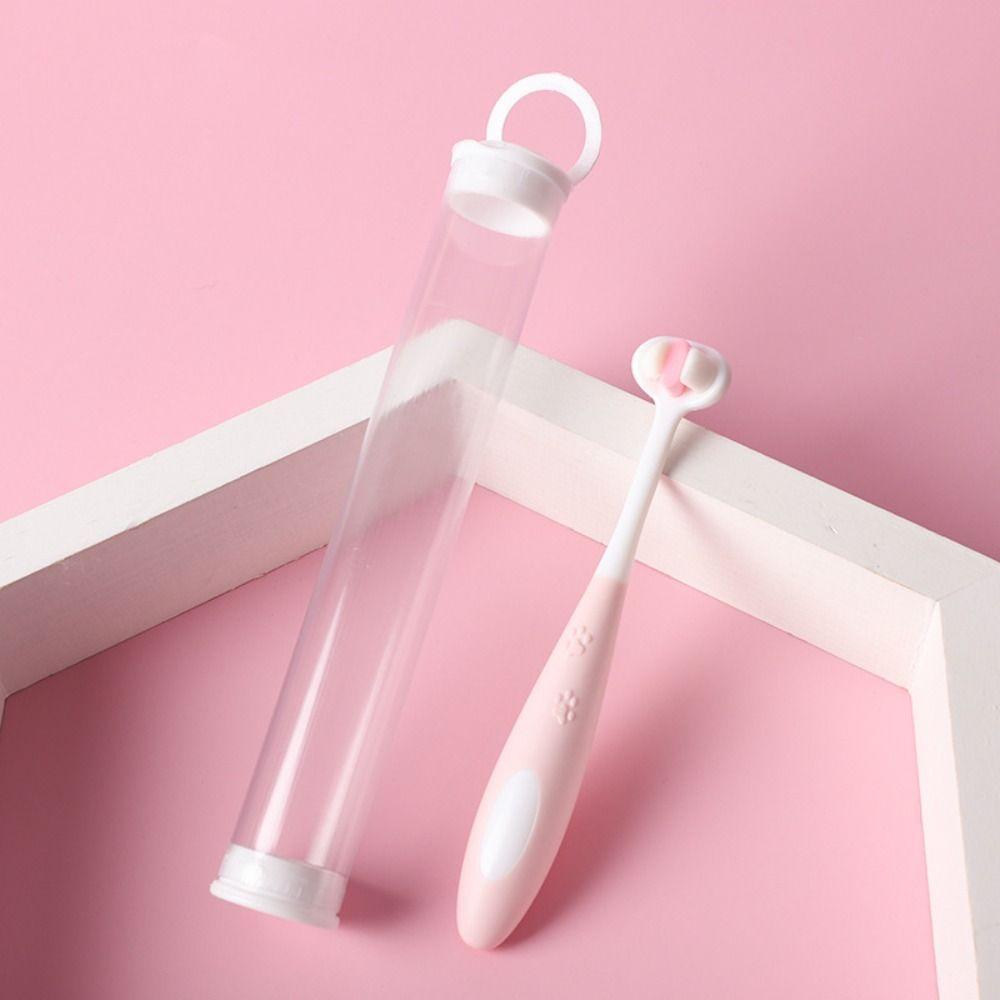 Мягкая щетина трехсторонняя зубная щетка мультяшная V-образная трехсторонняя зубная щетка уход за полостью рта