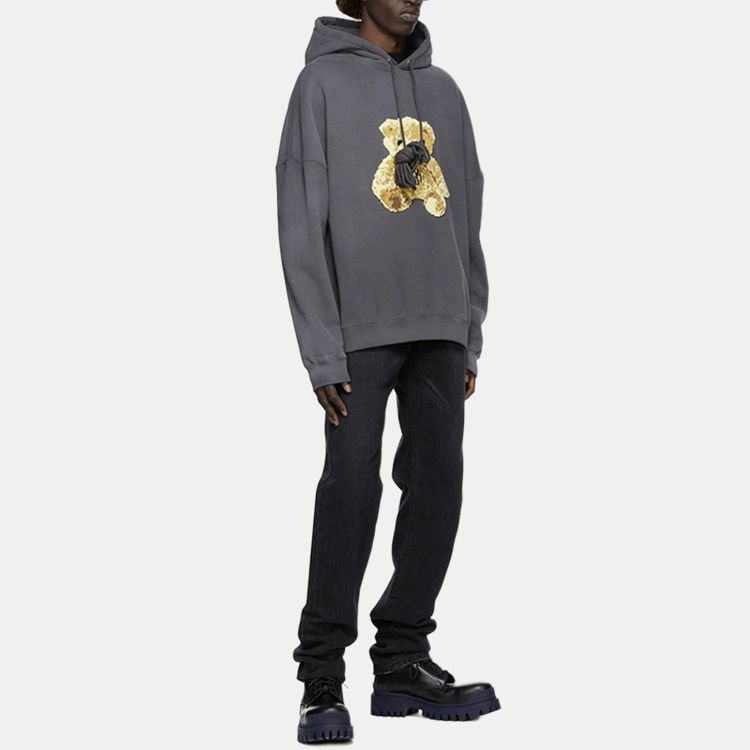 WE11DONE Embroidered Teddy Hoodie WD-TH9-20-123-U-BK