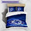3pcs Chelsea FC logo pattern bedding set duvet cover set includes duvet cover &pillowcases,perfect all season bedroom decoration&gift