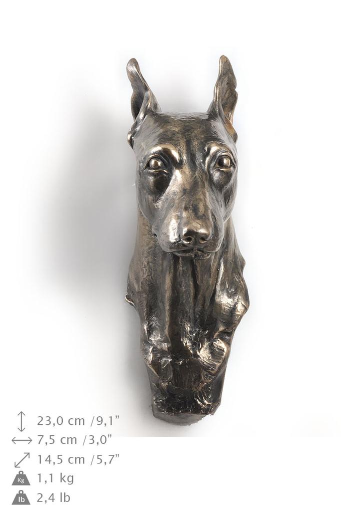 Pinczer Miniaturowy - Statuetka Psa, Wiszące Popiersie, Unikatowa Ozdoba Dla Miłośnika Psów Marki Art-Dog