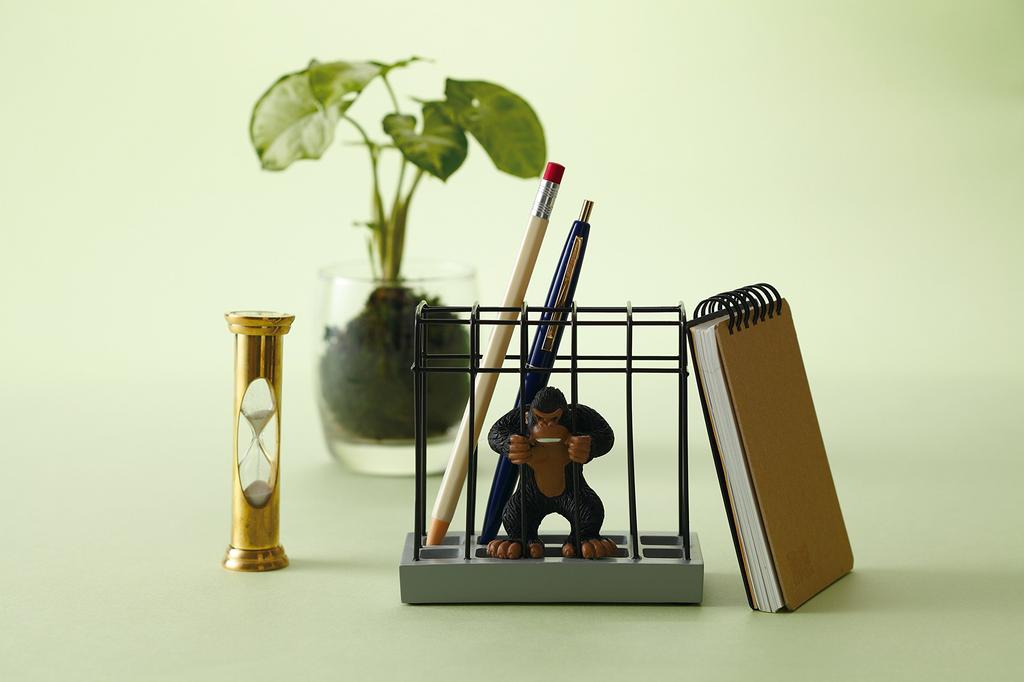 Seto Craft Gorilla Stationery Stand SR-3041-150, Height Approx. 10.5cm