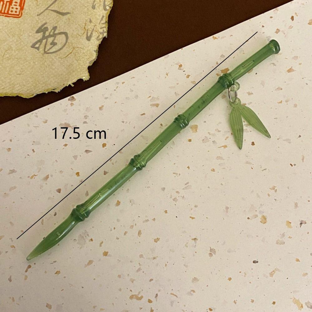 Bamboo Leaf Chopstick Hairpin Chinese Style Hair Clip Simple Hair Stick  for Women