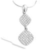 [H5548] - Silver Pendant 'Goddess' Silver-white (rhodium-plated) - 23x11 Mm