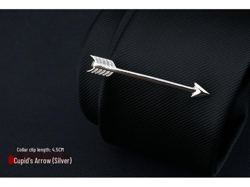 Мужской серебряный зажим для галстука: Элегантный бизнес-аксессуар