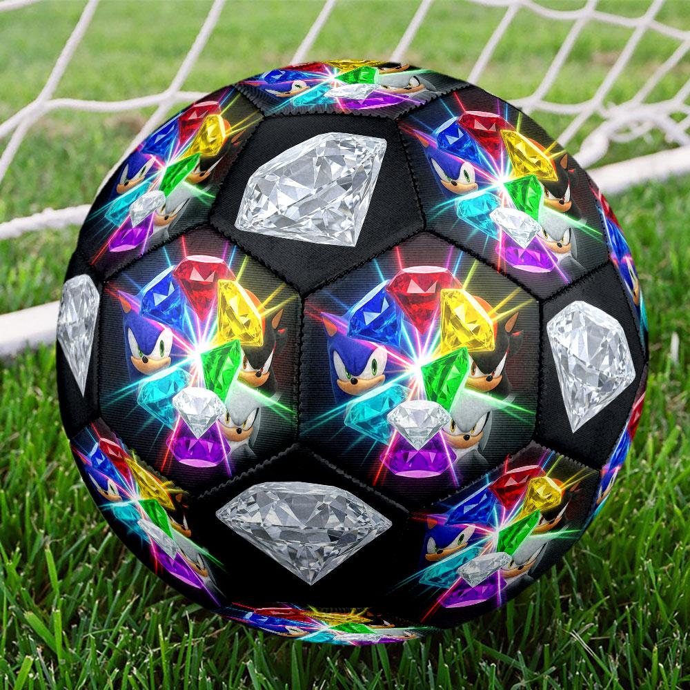 1pc Sonic the Hedgehog Soccer Ball Size 5 Indoor Soccer Ball Fashion Colorful Backyard Game - Great For Sports Fans Gift HE60